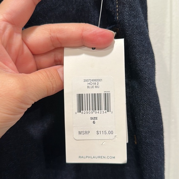 Lauren Ralph Lauren Straight Plaid Cuff Jeans - Picture 4 of 8